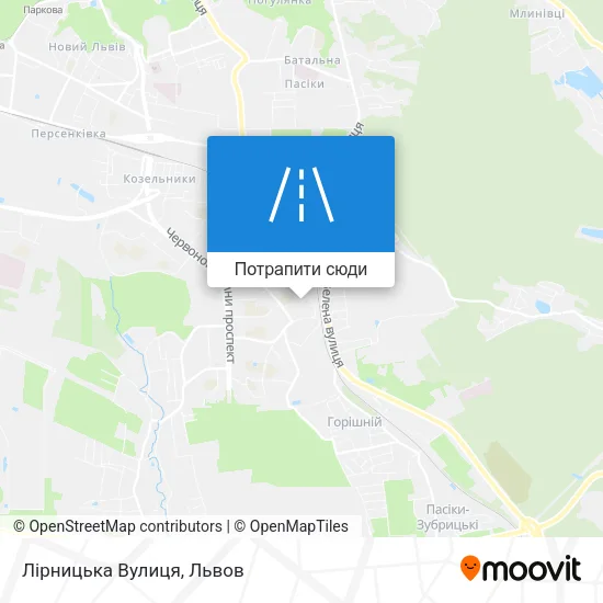 Карта Лірницька Вулиця