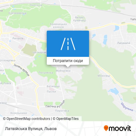 Карта Латвійська Вулиця