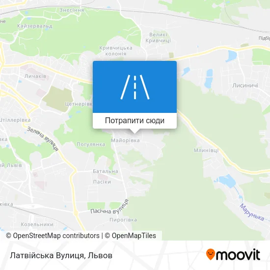 Карта Латвійська Вулиця