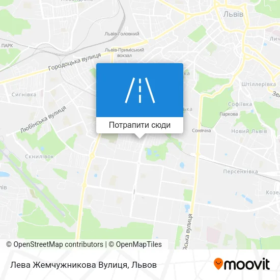 Карта Лева Жемчужникова Вулиця