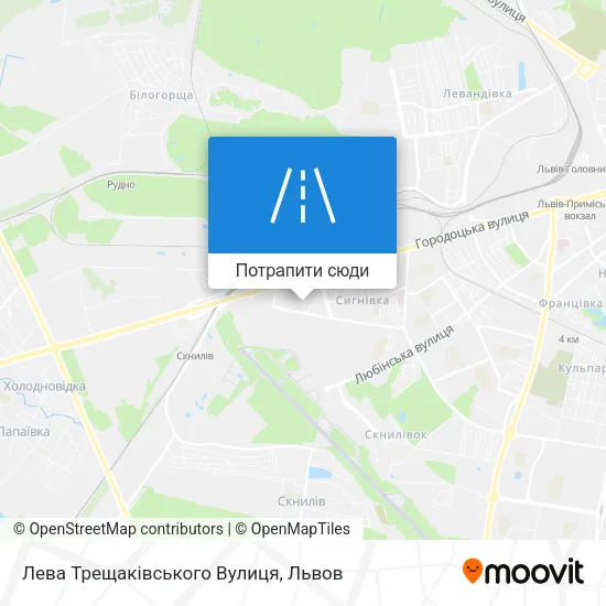 Карта Лева Трещаківського Вулиця