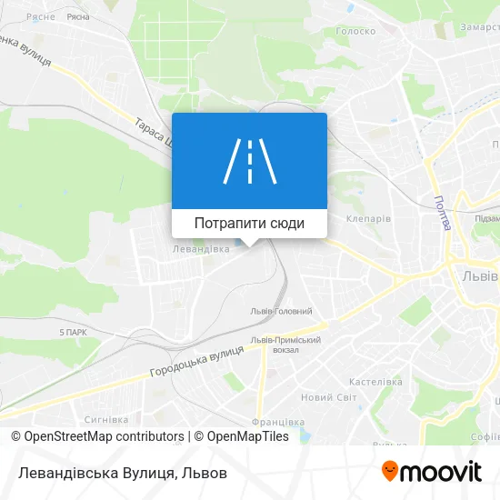 Карта Левандівська Вулиця