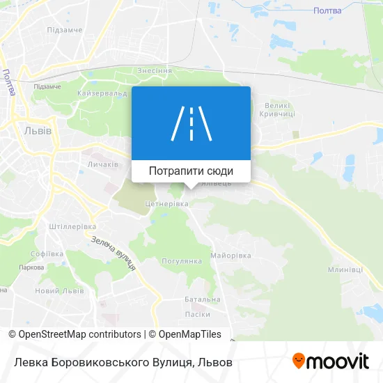 Карта Левка Боровиковського Вулиця