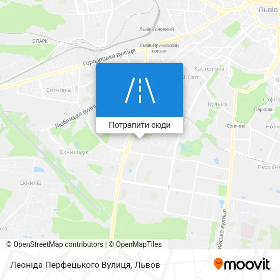 Карта Леоніда Перфецького Вулиця
