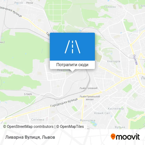 Карта Ливарна Вулиця