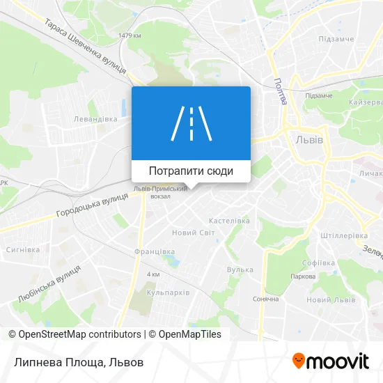 Карта Липнева Площа