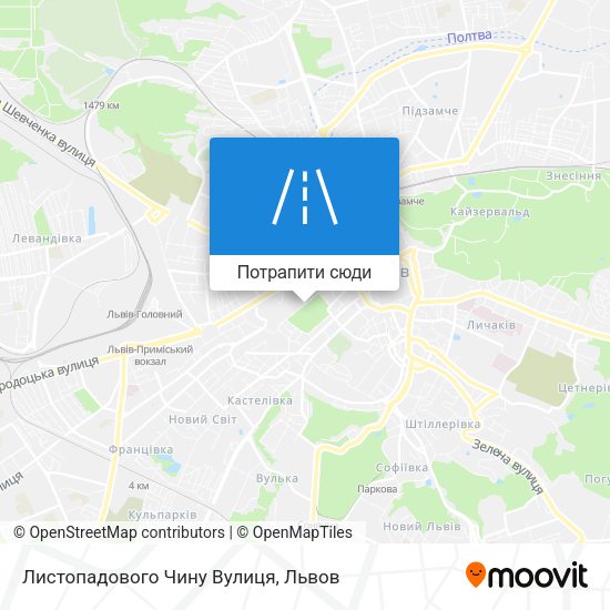 Карта Листопадового Чину Вулиця
