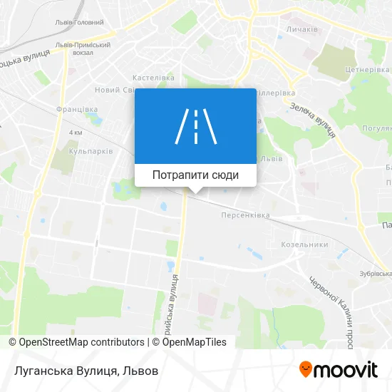 Карта Луганська Вулиця