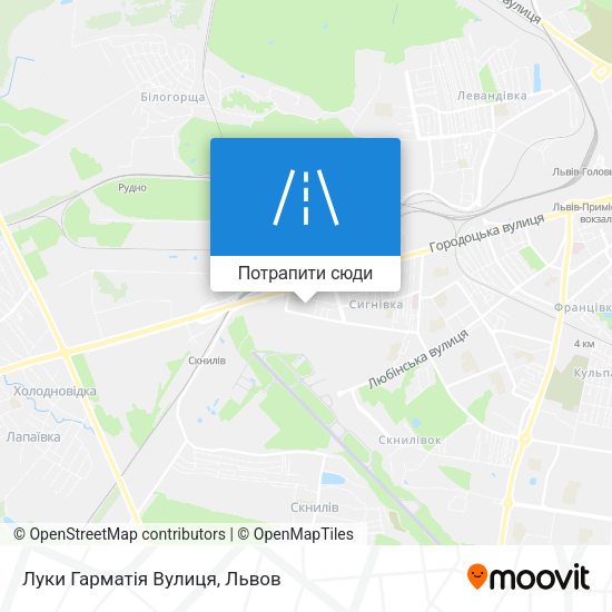 Карта Луки Гарматія Вулиця