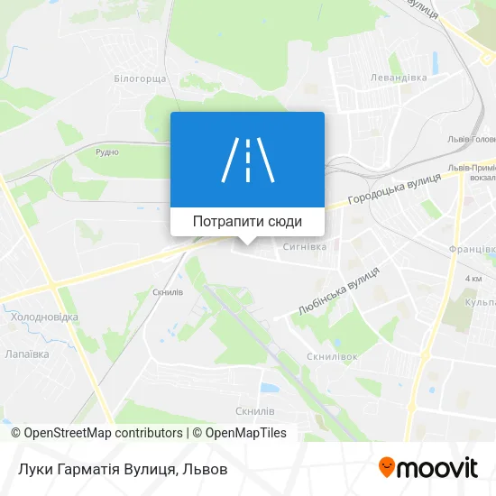 Карта Луки Гарматія Вулиця