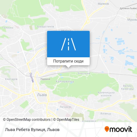 Карта Льва Ребета Вулиця