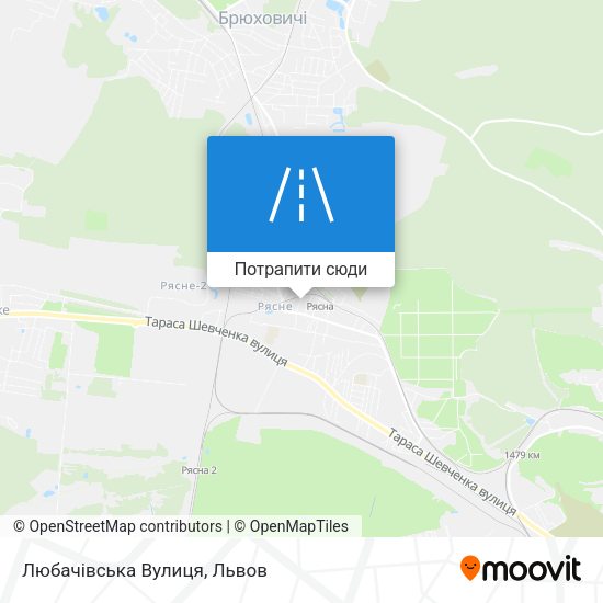 Карта Любачівська Вулиця