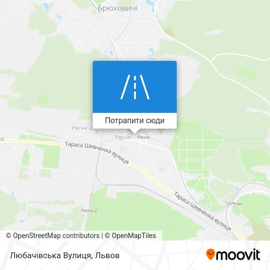 Карта Любачівська Вулиця