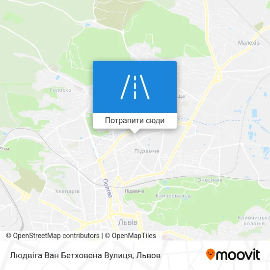 Карта Людвіга Ван Бетховена Вулиця