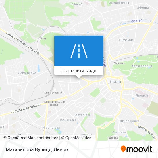 Карта Магазинова Вулиця