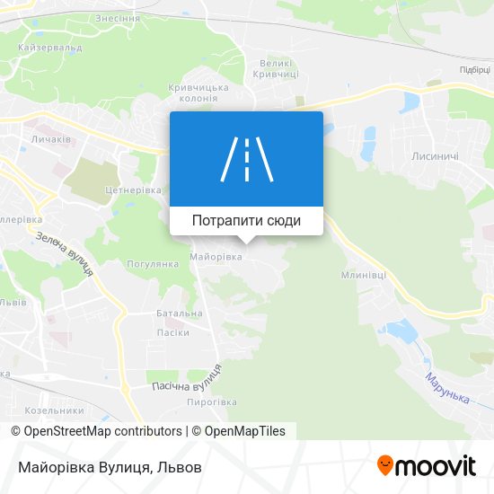 Карта Майорівка Вулиця