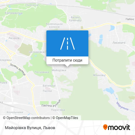 Карта Майорівка Вулиця