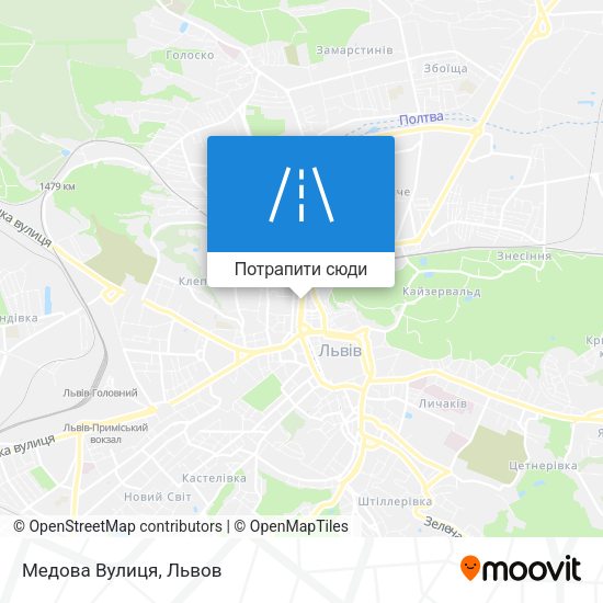 Карта Медова Вулиця