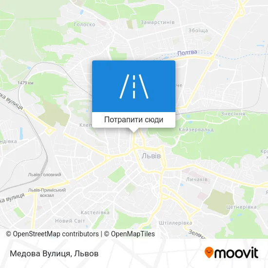 Карта Медова Вулиця
