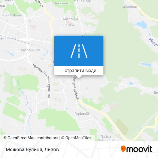 Карта Межова Вулиця