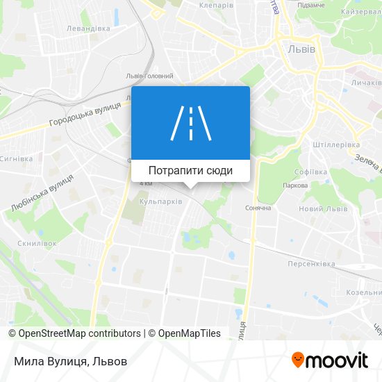 Карта Мила Вулиця