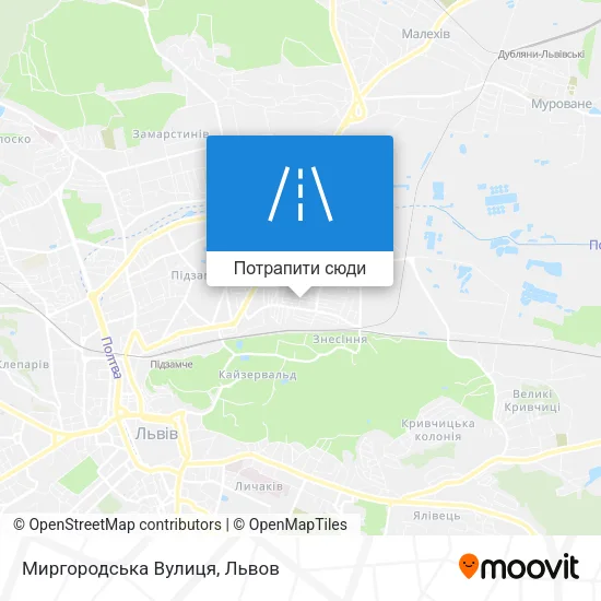 Карта Миргородська Вулиця