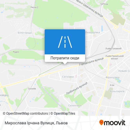 Карта Мирослава Ірчана Вулиця
