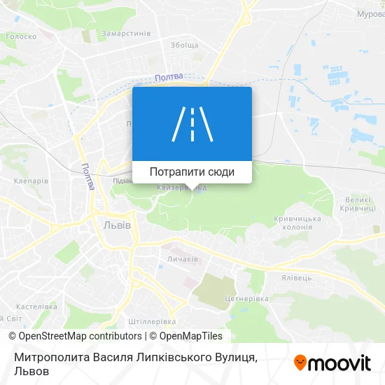 Карта Митрополита Василя Липківського Вулиця