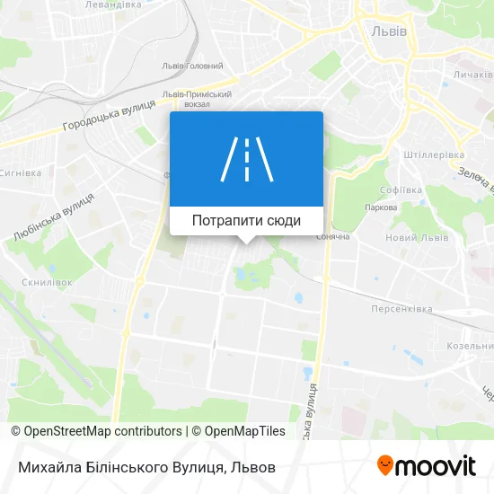 Карта Михайла Білінського Вулиця