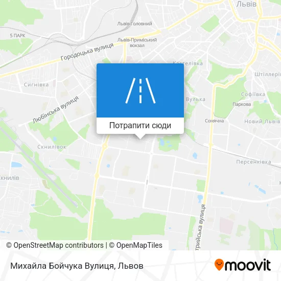 Карта Михайла Бойчука Вулиця
