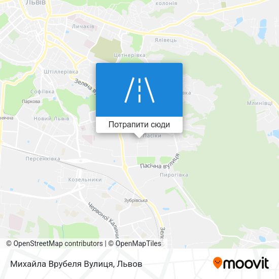 Карта Михайла Врубеля Вулиця