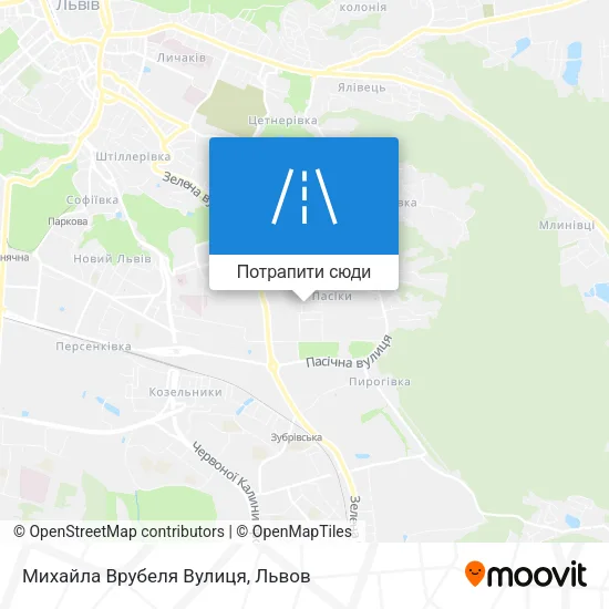 Карта Михайла Врубеля Вулиця