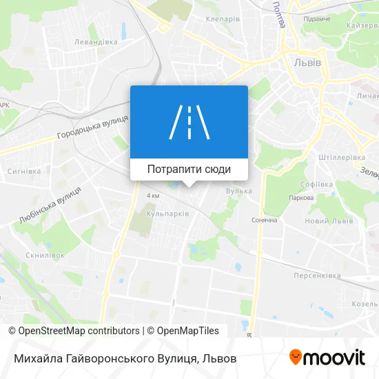 Карта Михайла Гайворонського Вулиця