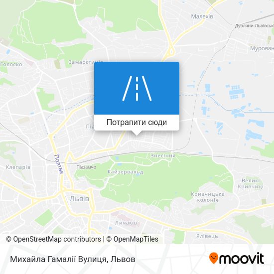 Карта Михайла Гамалії Вулиця
