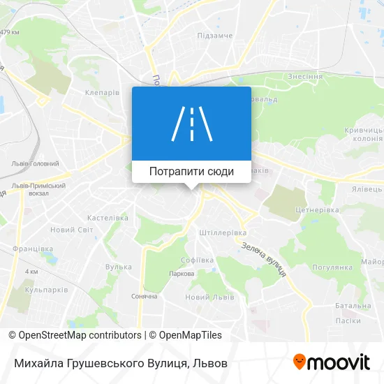 Карта Михайла Грушевського Вулиця