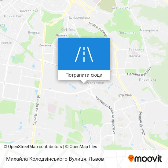 Карта Михайла Колодзінського Вулиця