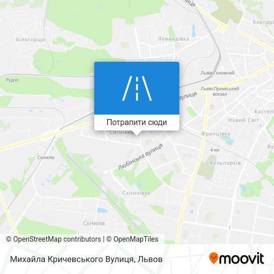 Карта Михайла Кричевського Вулиця