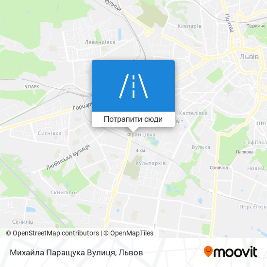Карта Михайла Паращука Вулиця