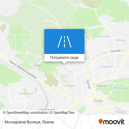 Карта Молодіжна Вулиця