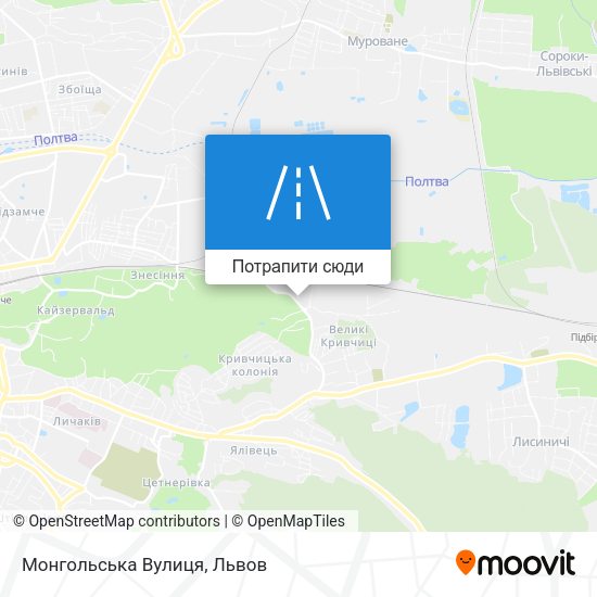 Карта Монгольська Вулиця