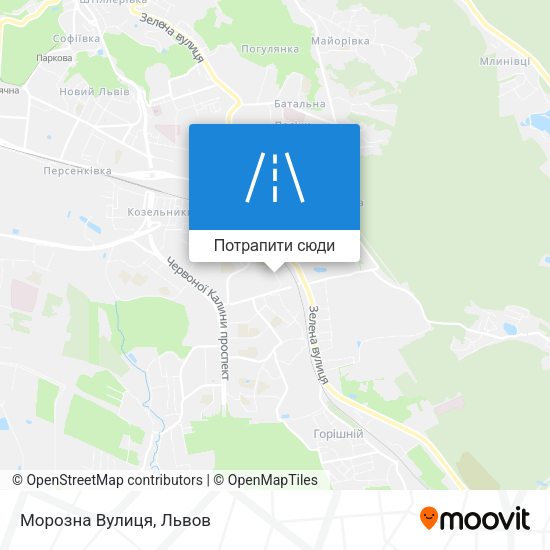 Карта Морозна Вулиця