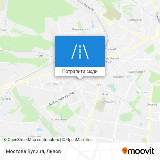 Карта Мостова Вулиця