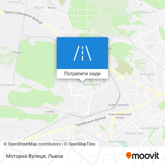 Карта Моторна Вулиця