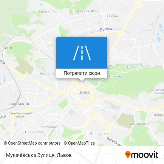 Карта Мукачівська Вулиця