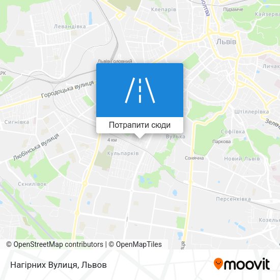 Карта Нагірних Вулиця