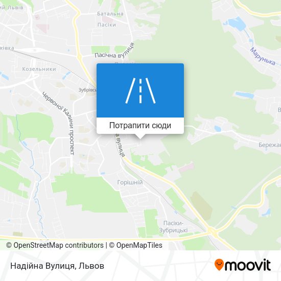 Карта Надійна Вулиця