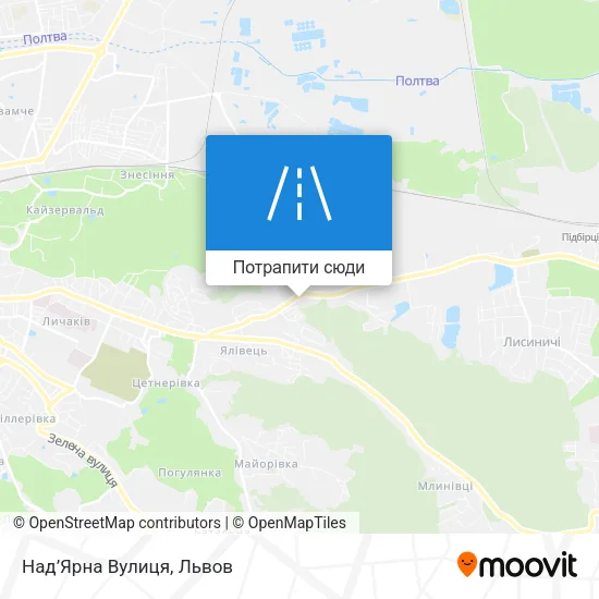 Карта Над’Ярна Вулиця