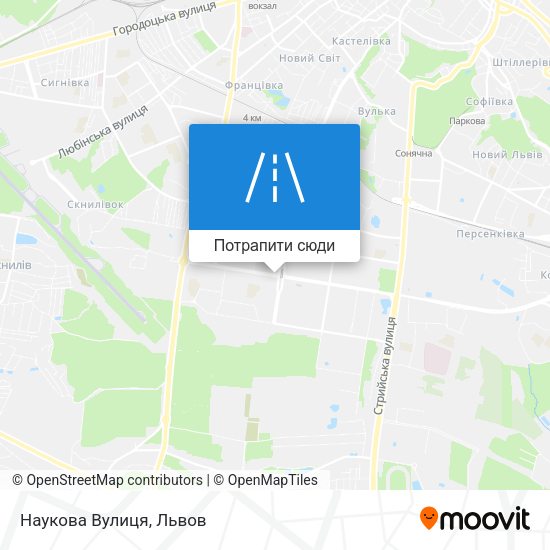 Карта Наукова Вулиця