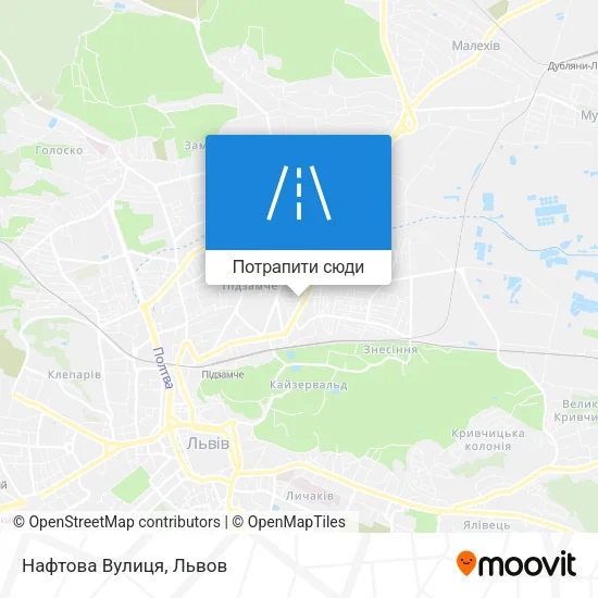 Карта Нафтова Вулиця