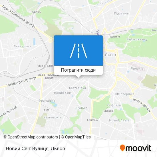 Карта Новий Світ Вулиця